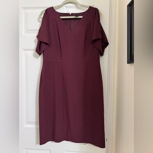 Elegant Ann Taylor Burgundy Dress